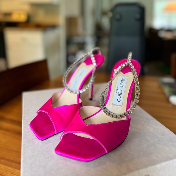 Jimmy Choo saede sandal fuschia - Picture 1 of 7